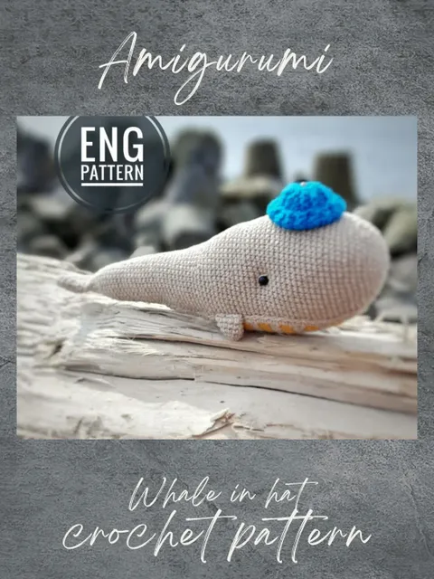 Whale crochet pattern. Amigurumi ocean fish soft toy tutorial. DIY blue whale toy. Amigurumi whale pattern.