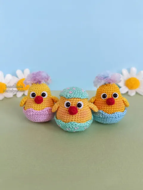 Toy Chicken, Crochet Chicken, Easter decor, Easter gift, Kawaii.