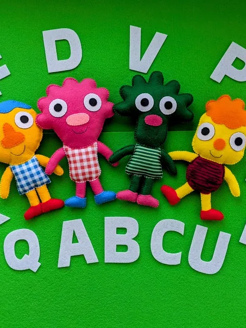 Super Simple Songs - Kids Songs. Alphabet Song with Noodle and Pals. Toy Noodle, Blossom, Cheesy, Broccoli. Set 4 toy