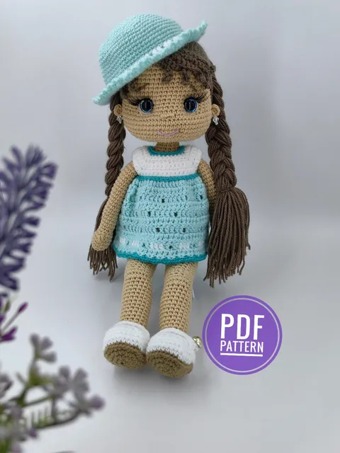 PATTERN Doll with braids