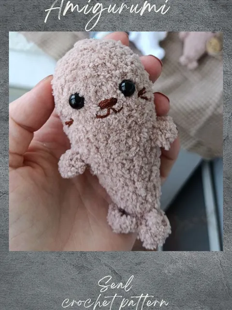 Amigurumi seal crochet pattern. Fur seal crochet pattern. Plush seal amigurumi pattern. Seal plush toy tutorial.