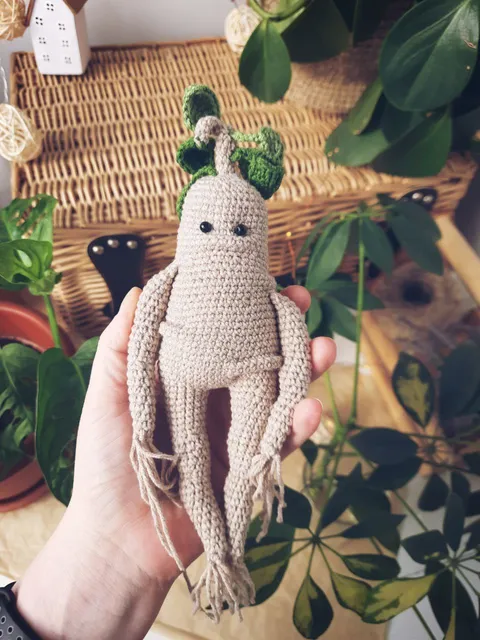 Mandrake Root Doll Stuffed Toys. Soft Handmade Gift Harry Potter. Art doll fans best friend gift. Harry Potter fans