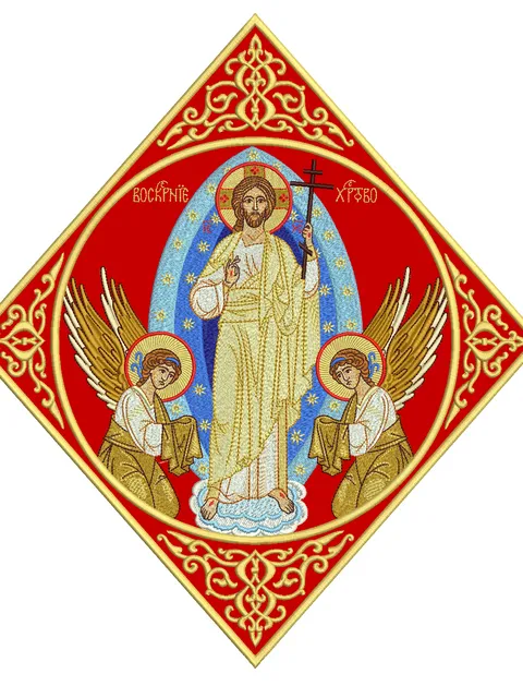 Resurrection of Jesus Christ Epigonation embroidery design