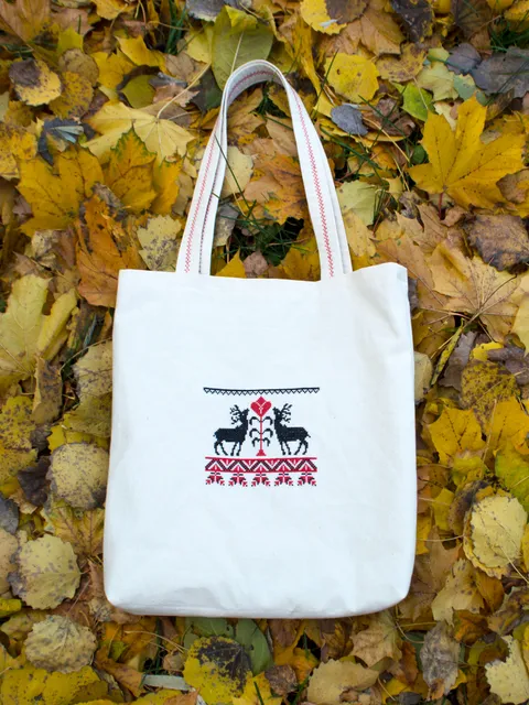 Bag shopper hand embroidery traditional ornament