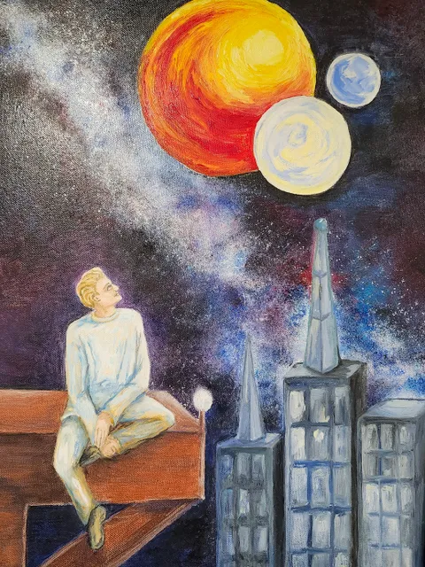Tsiolkovsky | Oil painting | 55×40 cm
