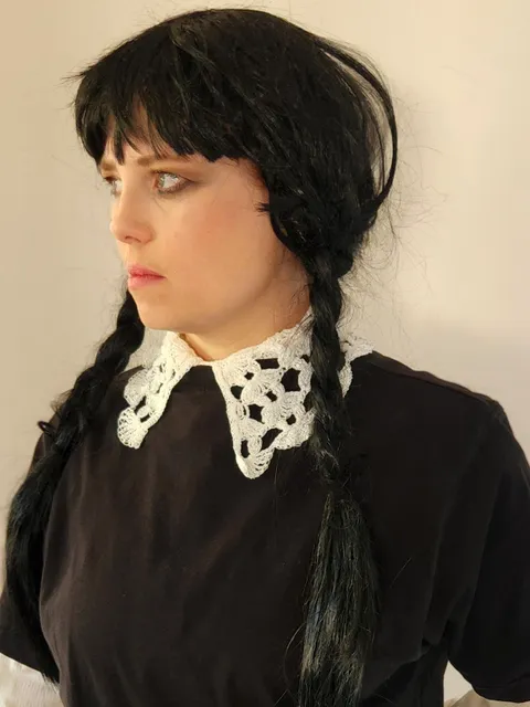 Wednesday Collar crochet pattern - video tutorial and written tutorial cosplays collar