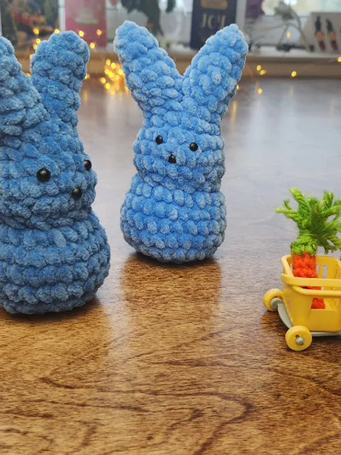 Easter Crochet Pattern: 5-Inch Peep Plush Bunny - No Sew