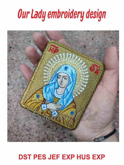 Our Lady embroidery design