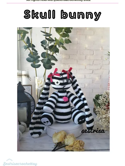 Skull bunny crochet PDF crochet