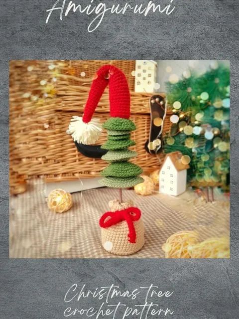 Christmas tree amigurumi crochet pattern. Amigurumi Christmas Tree pattern.