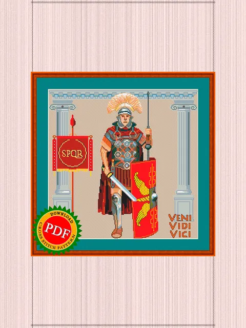 Centurion Cross Stitch Pattern | Roman Legionary