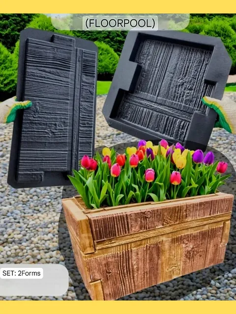 Set of forms 2 pcs for a garden flowerpot Planter