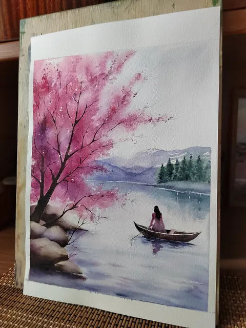 sakura アクリル画 94fd3c2a66e5208a2f25140e83028a