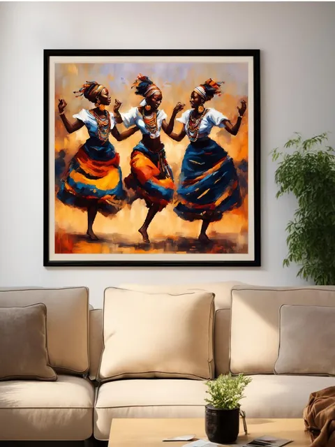 "African Women Dance Digital Artwork " Wall decor. Digital painting