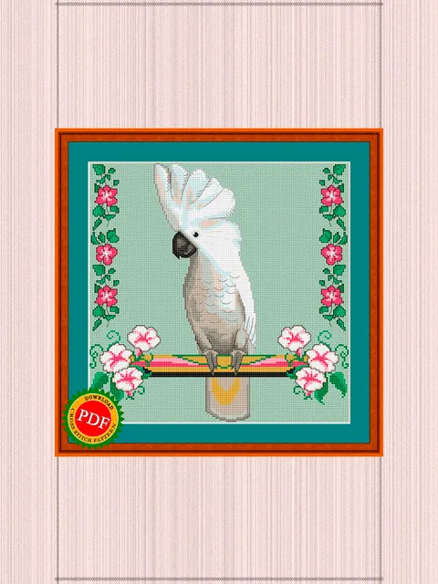 Cockatoo Cross Stitch Pattern | Parrot