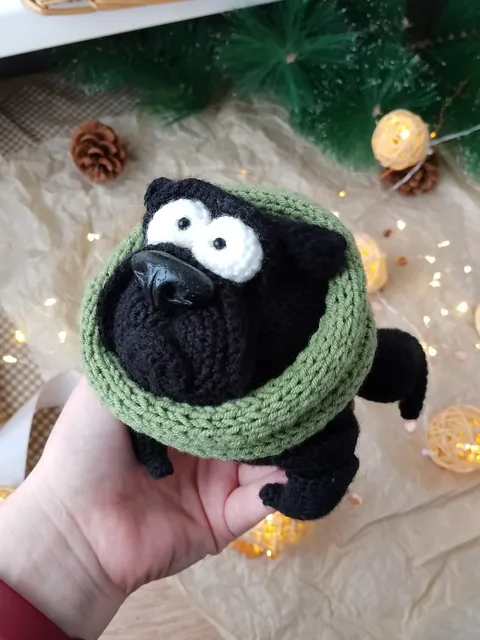 Black pug stuffed toy/ Best original gift for dog lover/ Big soft pug toy for home decor and gift