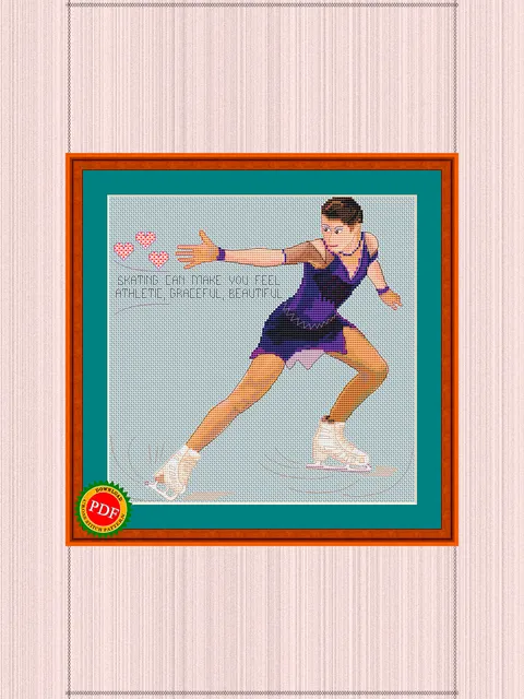 Figure Skating Cross Stitch Pattern | Figure Skater