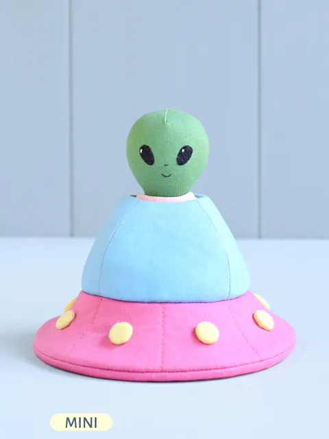 2 PDF Mini Alien Doll and Flying Saucer (UFO) Sewing Patterns Bundle