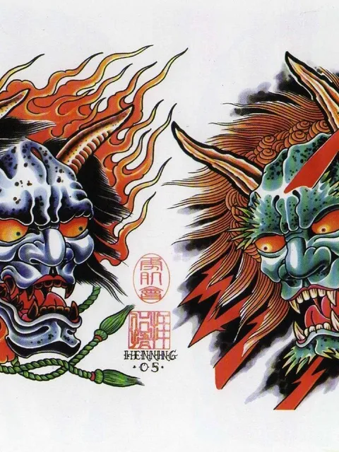 TATTOO FLASH タトゥーフラッシュ　2 バーバータトゥーフラッシュ (2枚セット) | Pay ID