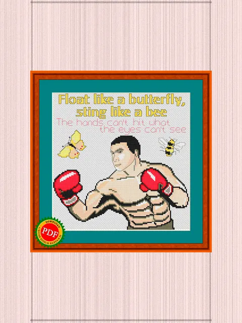 Boxing Cross Stitch Pattern | Boxer | Fistfight