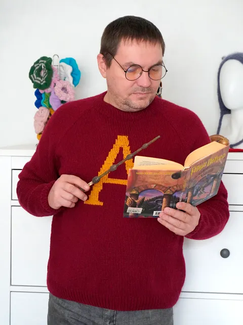 Weasley sweater Men's Sweater with letter Personalized gift Christmas ugly holiday sweater for men sweater Custom sweater