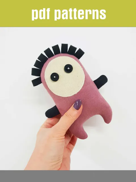 Pink ghost sewing pattern PDF, halloween doll diy, Digital tutorial in english
