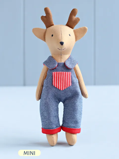 PDF Mini Deer (Reindeer) Stuffed Animal Sewing Pattern