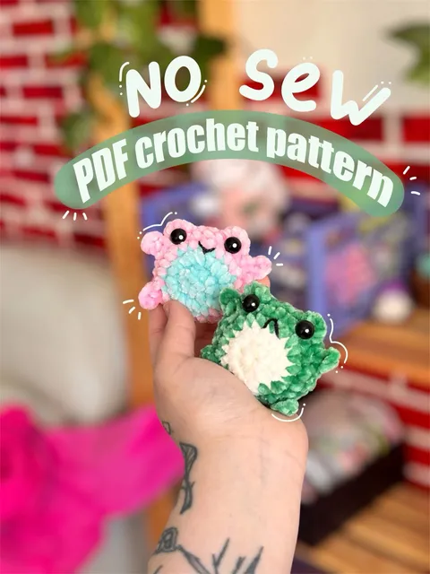NO SEW PATTERN Cute Frog, crochet pattern for beginners, amigurumi crochet patterns