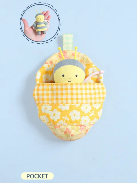 2 PDF Pocket Bee Stuffed Animal and Beehive Sewing Patterns Bundle