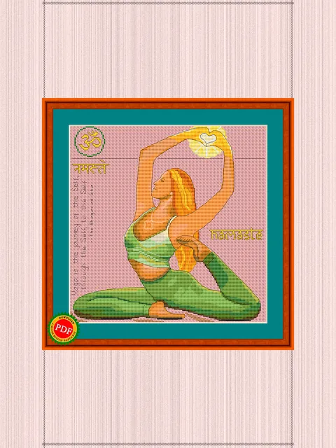 Yoga Cross Stitch Pattern | Yogini | Asana