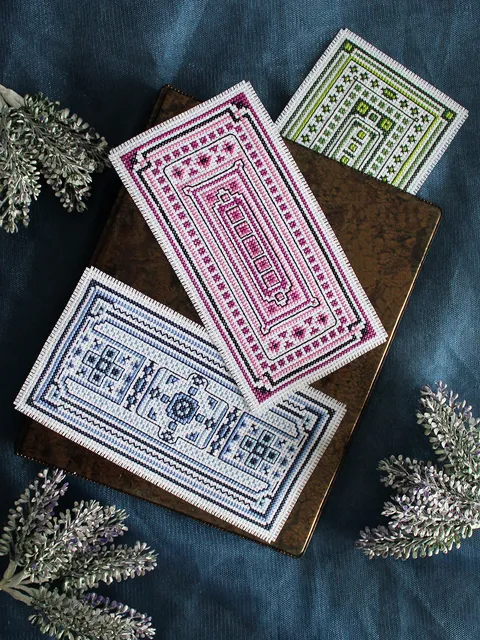 Cross stitch pattern Bookmarks, set of 3 geometric patterns PDF