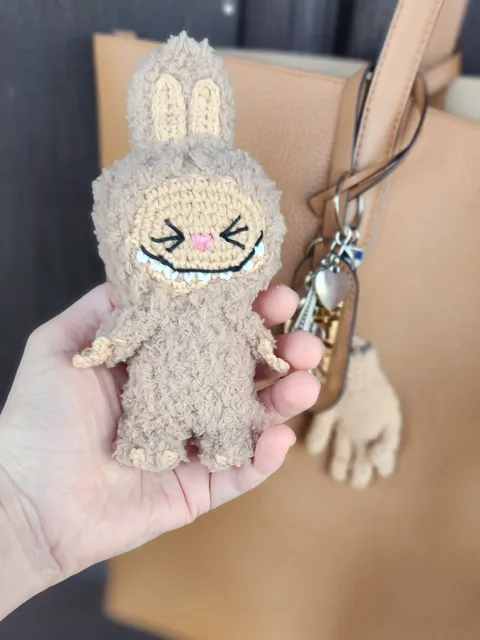 Labubu Charm Bag Crochet Pattern & Face Embroidery Video Guide