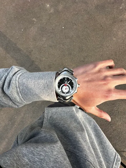 (s)OAKLEY JADGE メタルバンド 腕時計Y2K JADGE Oakley Y2K retro watch - black dial, original 90's