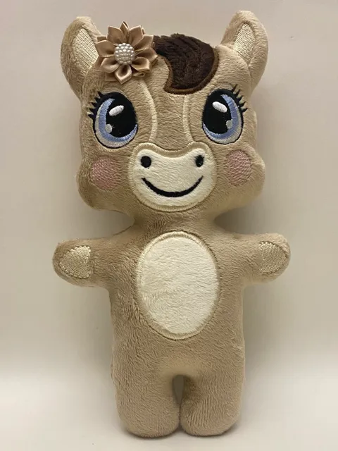 ITH Cute Horse toy soft stuffed in the Hoop Digital Design for Machine Embroidery