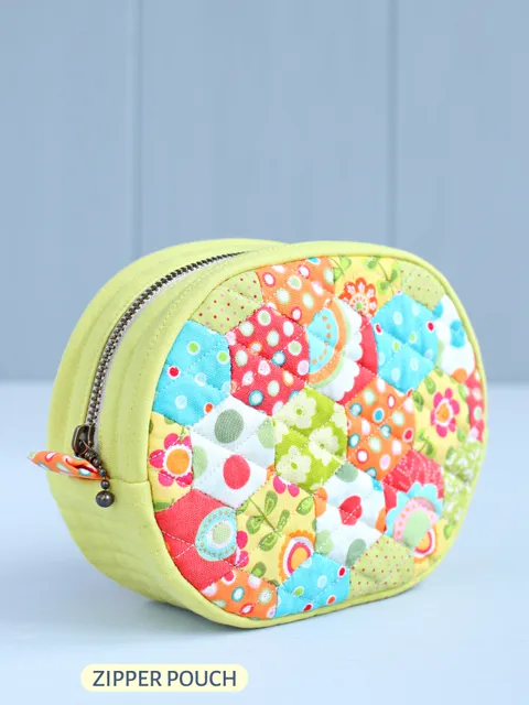 PDF Oval Quilted Pouch Sewing Pattern