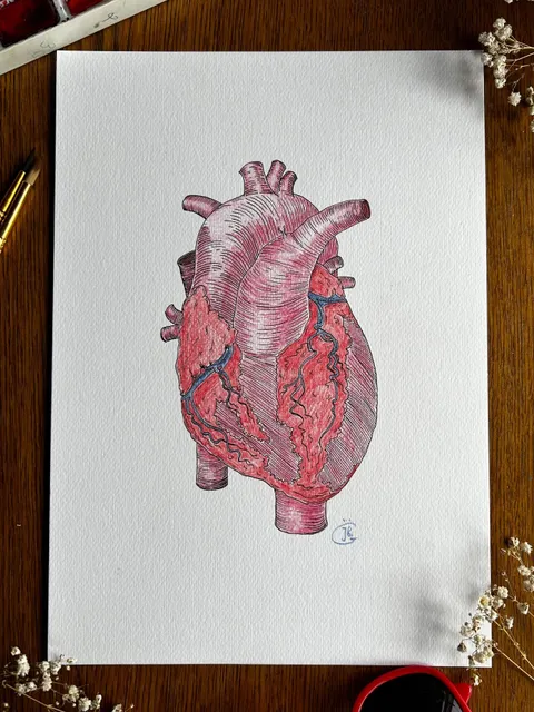 The original graphic picture with the image of a heart