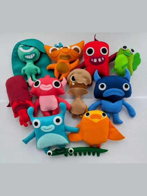 Endless alphabet Monsters Felt toys, Endless Numbers - Set toys