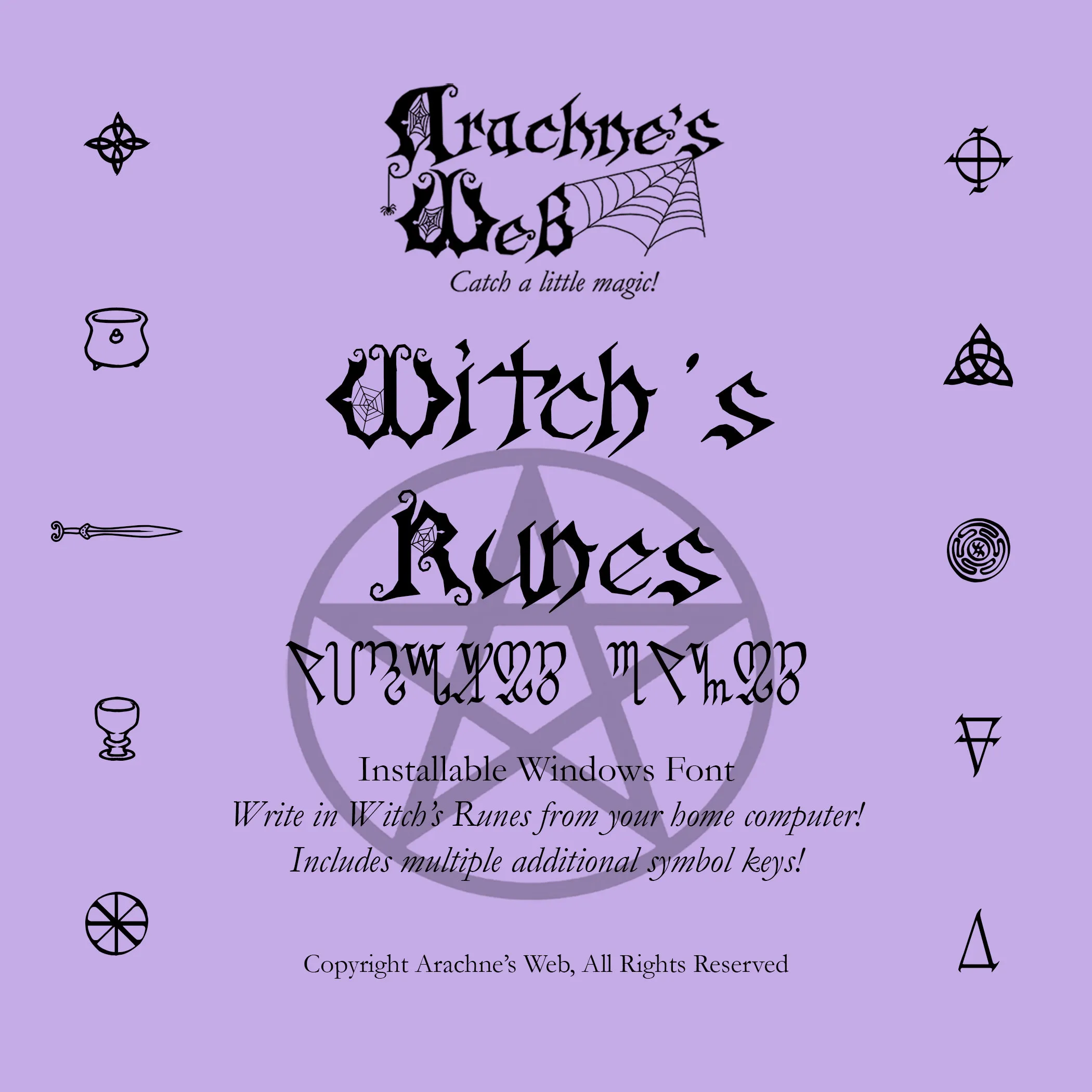 Type Witches Runes on your Computer! Easy Install Witch's Runes Font ...
