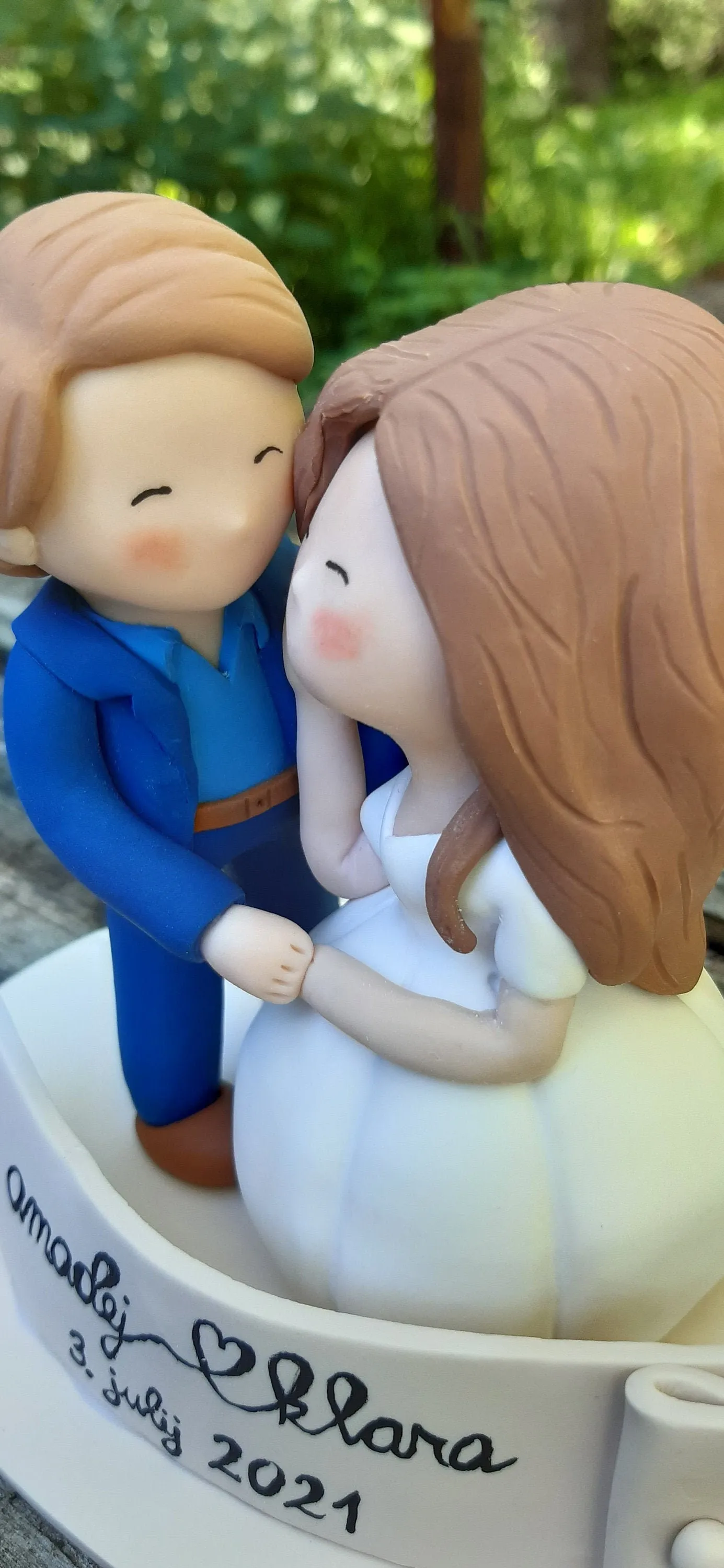 Custom Wedding Cake Topper Figurine, Wedding Cake Topper Bride Groom ...
