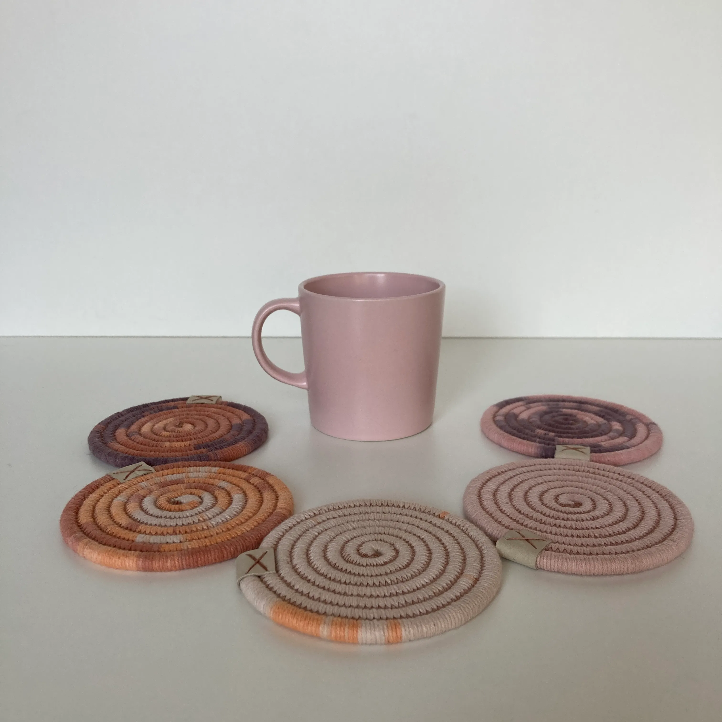 Colorful coaster Rope coaster Set of 5 coasters $35.00 | Buy online ...