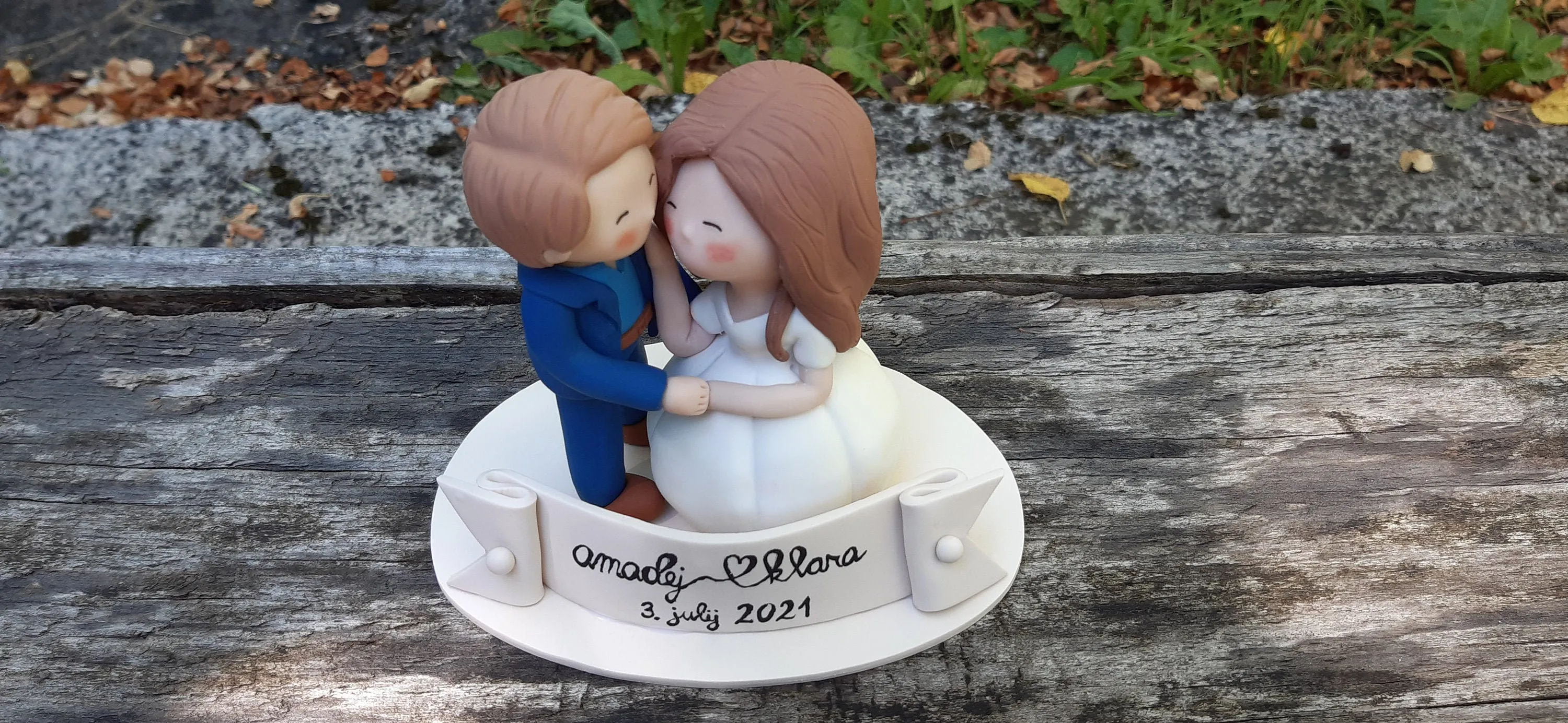 Custom Wedding Cake Topper Figurine, Wedding Cake Topper Bride Groom ...