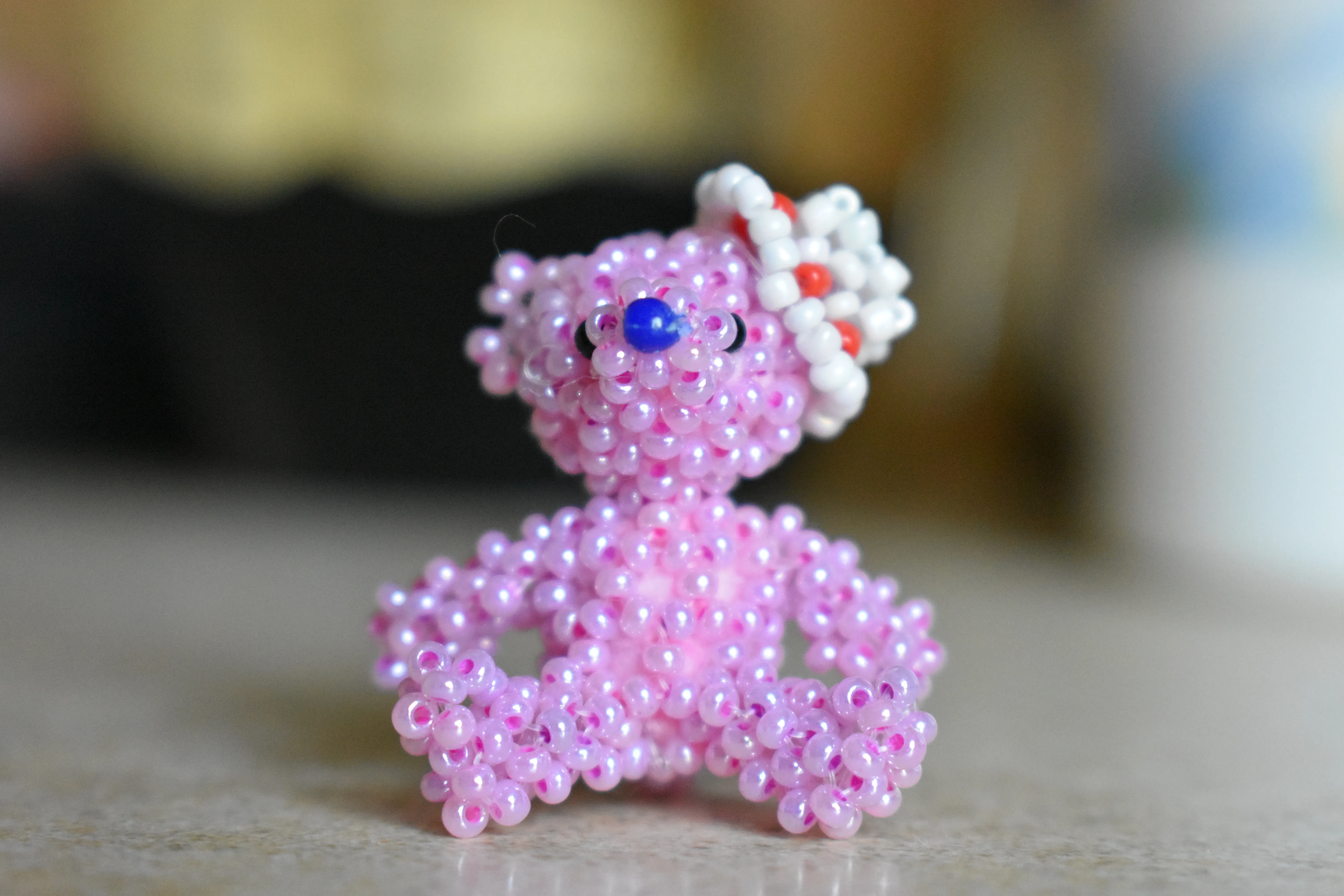 Animal pattern. Beaded bear pdf. Beaded teddy pdf. Animal bead keychain