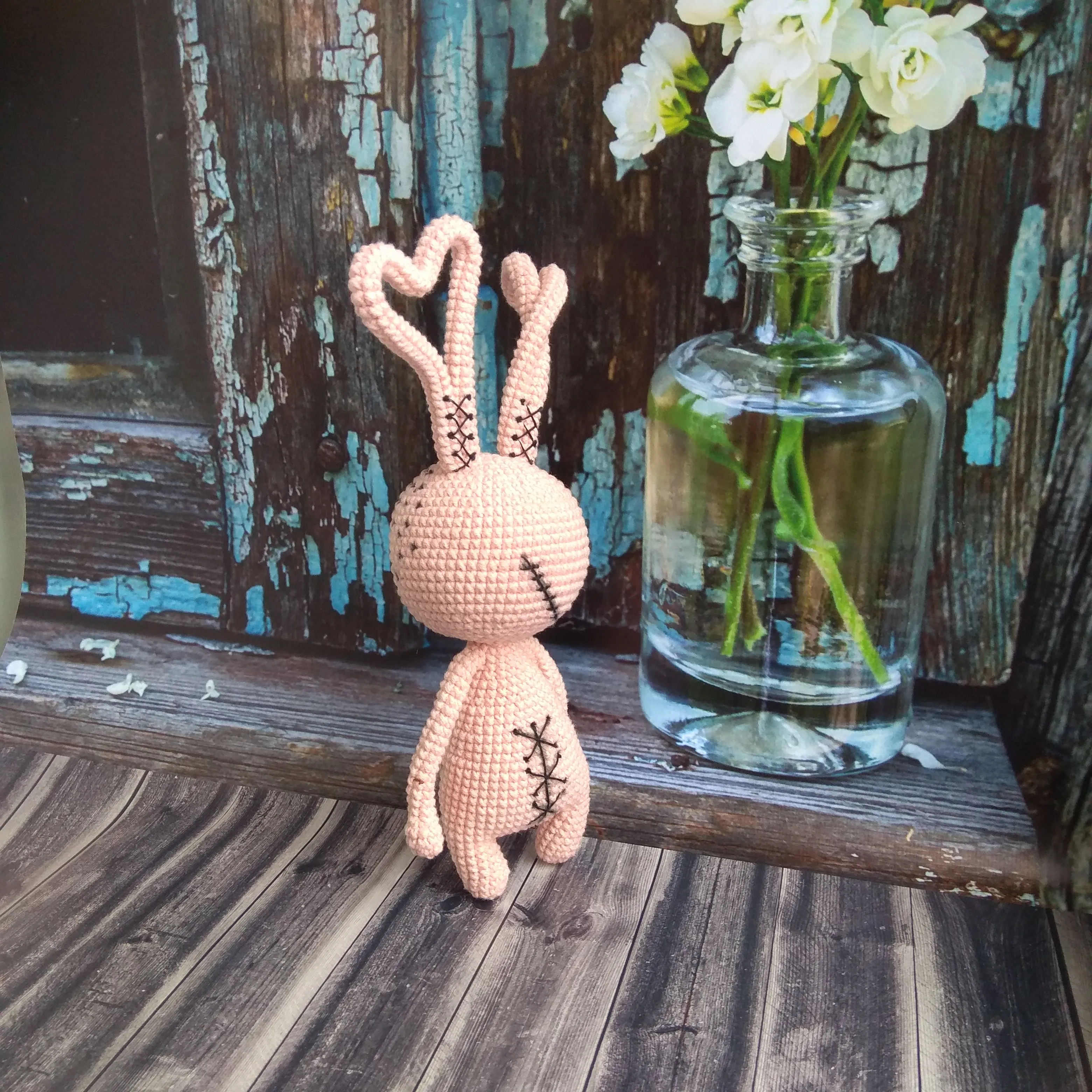 Bunny rabbit stuffed animal TO ORDER Spooky bunny doll handmade Pastel ...