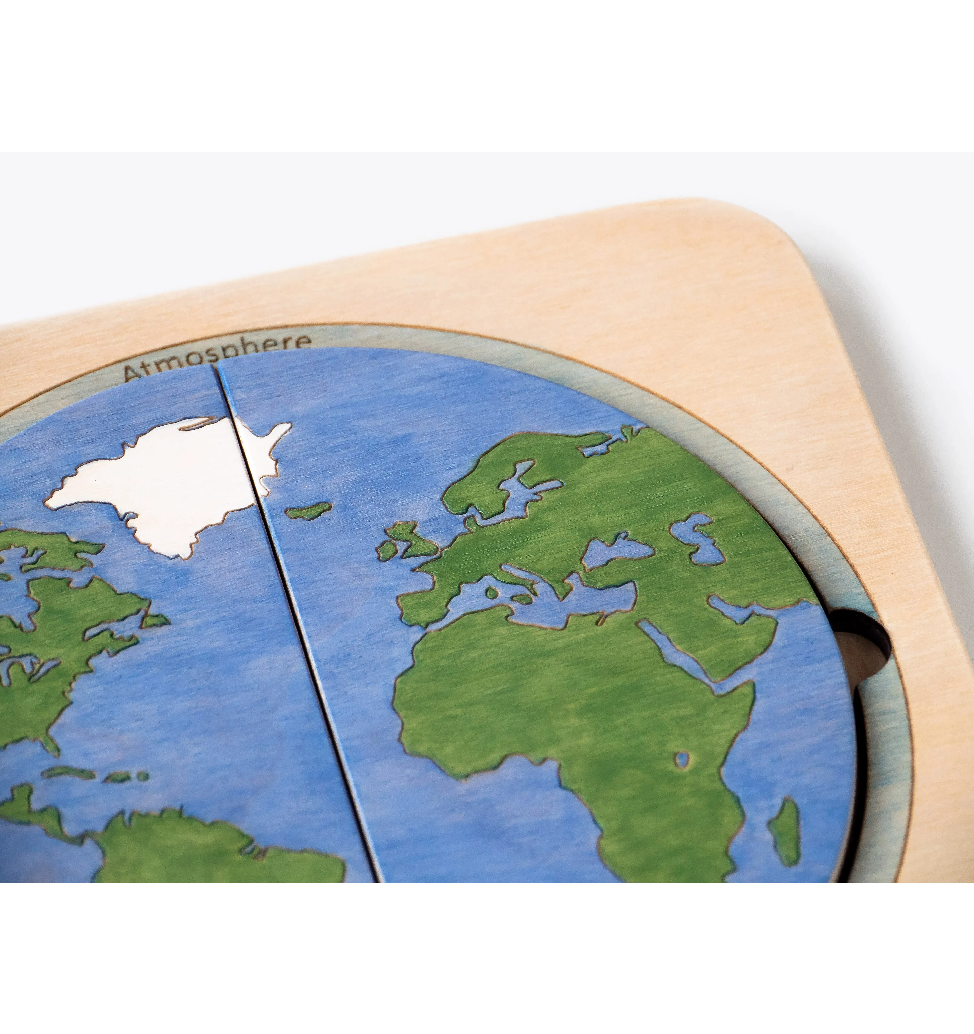 Wooden puzzle Earth Montessori Wooden game Wooden world $47.00 | Buy ...