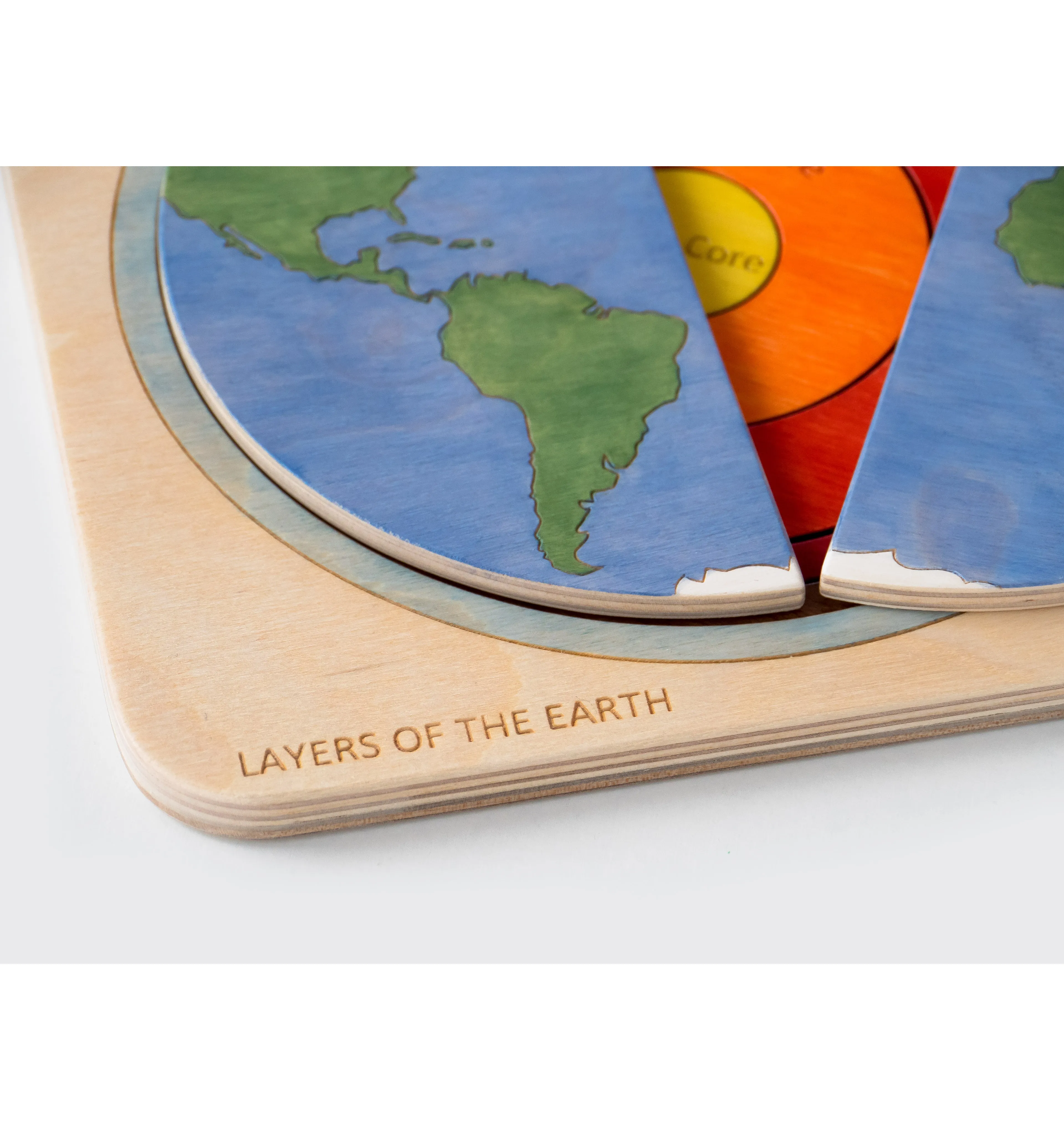 Wooden puzzle Earth Montessori Wooden game Wooden world $47.00 | Buy ...