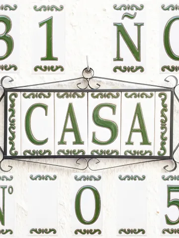 Ceramic letters and numbers 11cm (4.3") for the wall - Hand-glazed in Spain - "VERDE-CLASICA" models - Ceramic letters number - $40.00