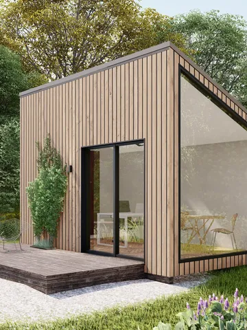 Backyard Office Studio house Plans, 10'x16' Modern Garden Room ,Modular Shed Workspace Blueprints