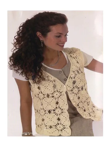 Vest crochet pattern, waistcoat crochet pdf women lace vest instant download $6.68