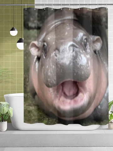Moo Deng Shower Curtain $48.00