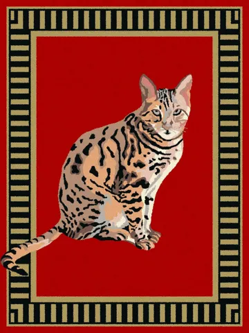 Buy Savannah Cat Rug, Hand Tufted Modern Rug Handmade Wool Carving Rug Large Area Home Rug for Living Dining Bedroom 10x10 8x10 9x12 10x14. $2,080.00